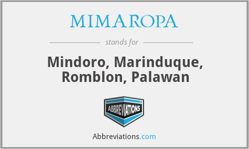 What is the abbreviation for mindoro, marinduque, romblon, palawan?